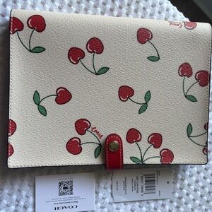 Coach Cherry Print Notebook
